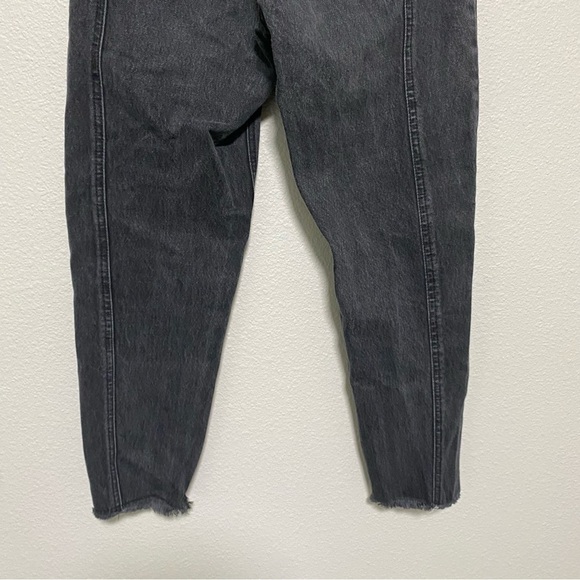Pull & Bear Black Denim Mom Jeans - Picture 7 of 8